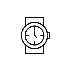 Watch icon. Isolated watch line illustration