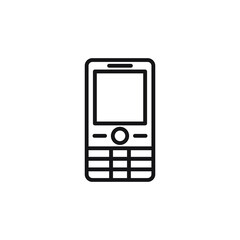 Mobile phone icon on a white background vector illustration. Flat Icon Phone. old cell phone