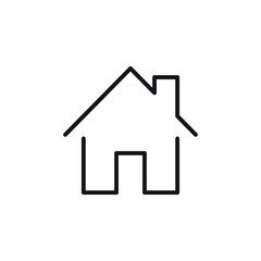 Fototapeta na wymiar minimal home icon. house symbol illustration for your website. house line vector