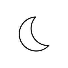 Fototapeta na wymiar Moon icon vector. Moon icon. Illustration of a logo on a white background. Flat design style