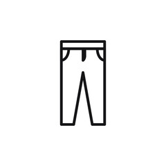 Men Pants. flat fashion sketch template. Technical Fashion Illustration