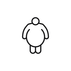 Overweight man icon. Vector concept illustration for design