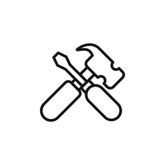 Service tool icon isolated on white