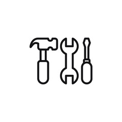 Service tool icon isolated on white