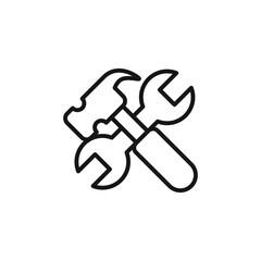 Service tool icon isolated on white