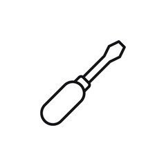 flat vector icon screwdriver for apps and websites