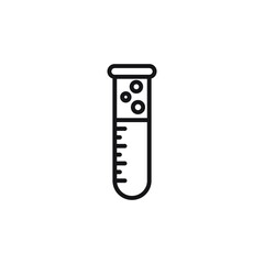 vector test tube icon. test tube line illustration