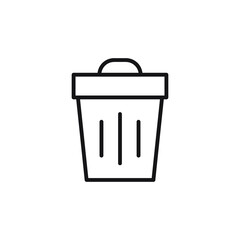 Trash bin icon vector. Recycle bin icon symbol. Dustbin icon in trendy flat design