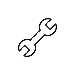 Wrench line  icon, labour day concept, repair equipment sign on white background, wrench icon in outline style for mobile and web design. Vector graphics.