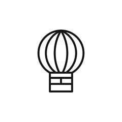 Vector illustration. air balloon line icon. isolated on white background