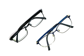 Pair of glasses isolated on white background