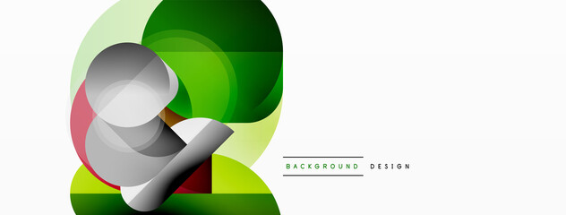 Round triangle shapes lines and circles. Geometric vector illustration for wallpaper banner background or landing page