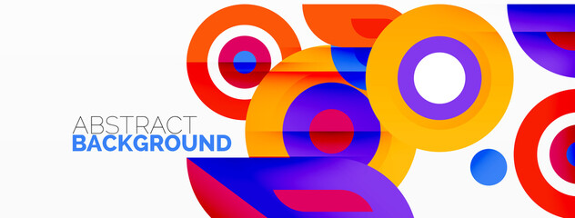 Rings and circles geometric abstract background for wallpaper, banner, backdrop