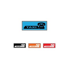 Obraz premium Taxi icon logo, vector design