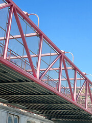 Fototapeta na wymiar pink bridge