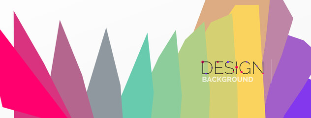 Background, creative geometric shapes composition with gradient effect. Wallpaper for concept of AI technology, blockchain, communication, 5G, science, business and technology