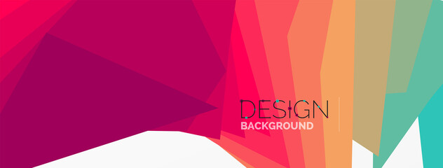 Background, creative geometric shapes composition with gradient effect. Wallpaper for concept of AI technology, blockchain, communication, 5G, science, business and technology