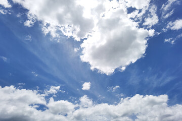  Beautiful clouds with blue sky landscape in nature