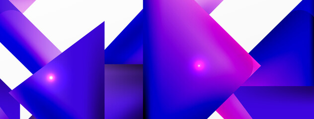 Abstract background. Simple color geometric shapes composition with 3d effect, lights and shadows. Vector Illustration For Wallpaper, Banner, Background, Card, Book Illustration, landing page