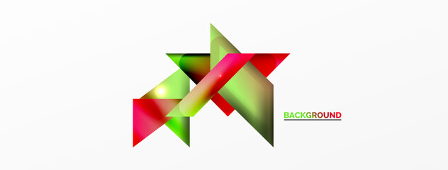 Abstract background. Simple color geometric shapes composition with 3d effect, lights and shadows. Vector Illustration For Wallpaper, Banner, Background, Card, Book Illustration, landing page