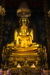 Big Buddha statue in Wat Bowonniwet temple in Bangkok, Thailand.