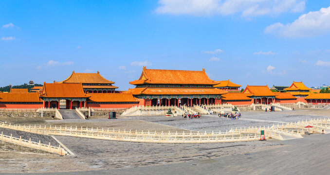 The Forbidden City in Beijing, China. Forbidden City, ancient Chinese royal palace, world famous historical building in Beijing, China.