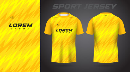yellow t-shirt sport jersey design
