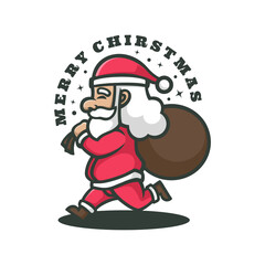 Illustration vector graphic of Santa Claus Logo, good for logo design