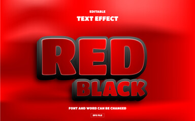 red black text effect with red fabric background
