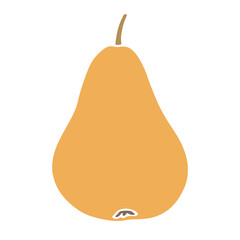 Ripe pear isolated on white