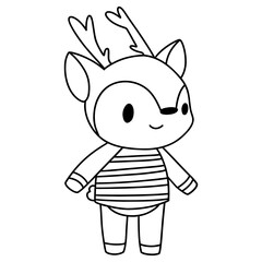 Deer girl USA animal, Animal USA 4th July concept