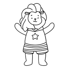 Lion boy USA animal, Animal USA 4th July concept