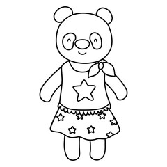 Panda girl USA animal, Animal USA 4th July concept