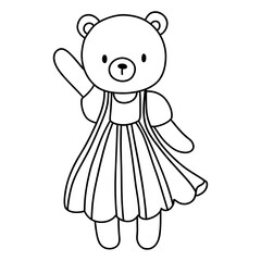 Bear girl USA animal, Animal USA 4th July concept