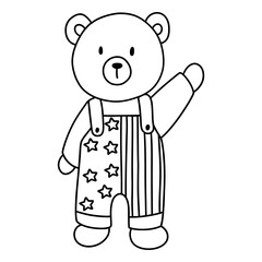 Bear boy USA animal, Animal USA 4th July concept