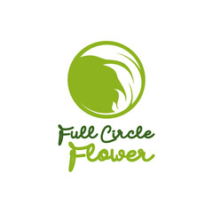 Nature Leaf Logo Design Template. Circle Leaf logo concept vector. Creative Icon Symbol