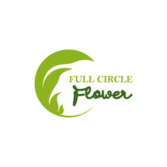 Nature Leaf Logo Design Template. Circle Leaf logo concept vector. Creative Icon Symbol