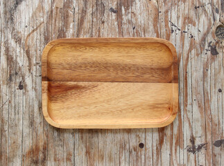 Empty tray in the wood