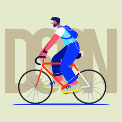 Fototapeta na wymiar People Riding Bicycles Women on Bikes Vector Illustration Vector illustration style