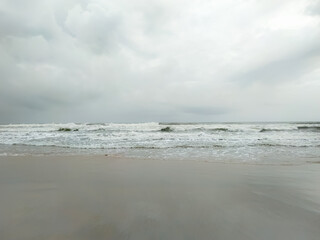 Soft wave of sea on the sand beach