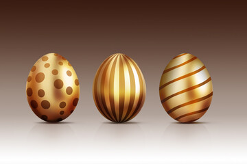 Beautiful Easter background with colorful Easter eggs. 3d illustration