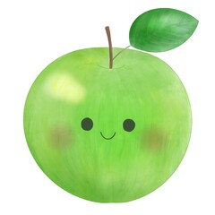 かわいい　青りんご