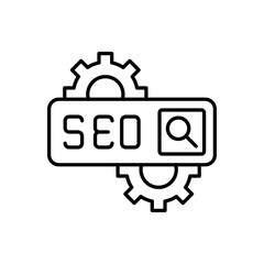 SEO icon in vector. Logotype