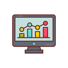 Analytics icon in vector. Logotype