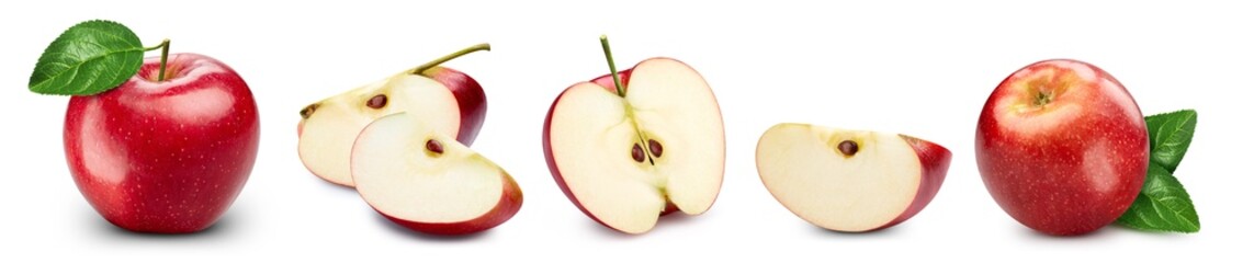 red apple isolated on white background