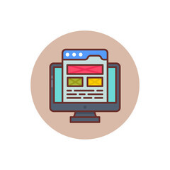 Website Development icon in vector. Logotype