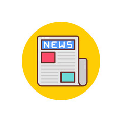 News Events icon in vector. Logotype