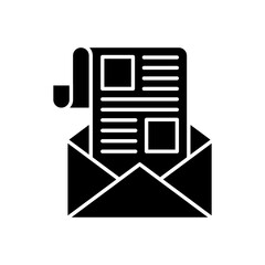 Newsletter icon in vector. Logotype