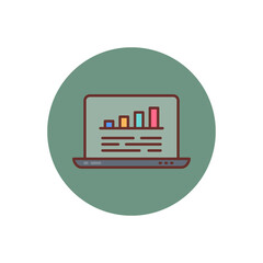 Analysis icon in vector. Logotype