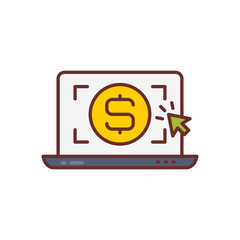 Monetization icon in vector. Logotype
